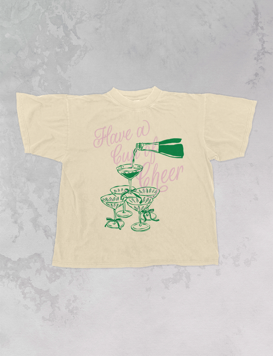 Have a Cup of Cheer, Christmas Oversized T-Shirt