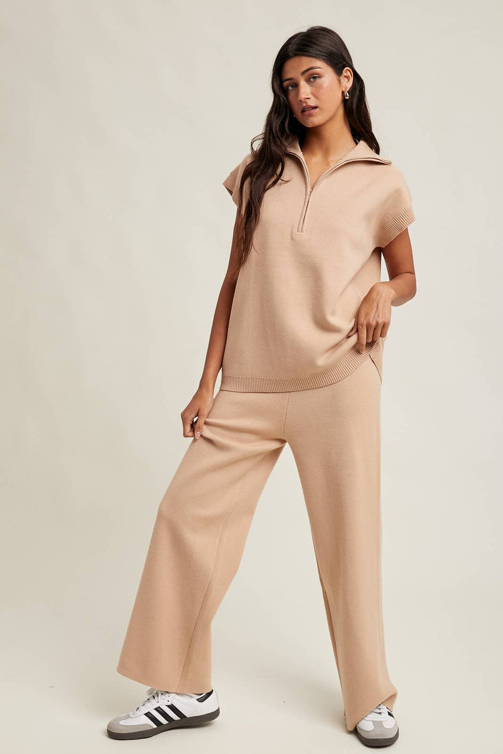 Beige Sweater Set Pants