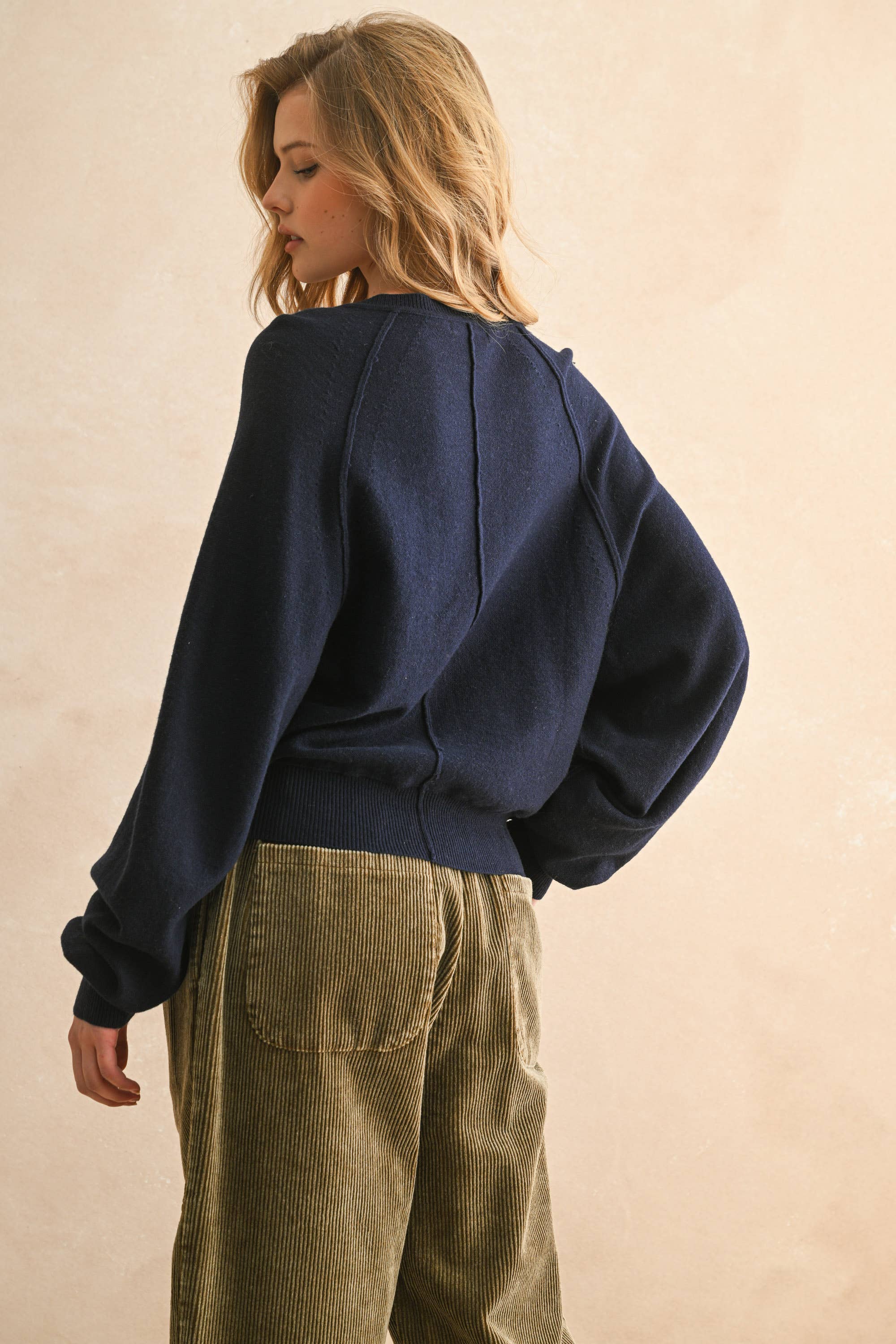 Half Button Front Sweater