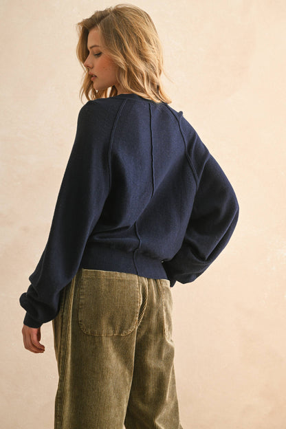 Half Button Front Sweater