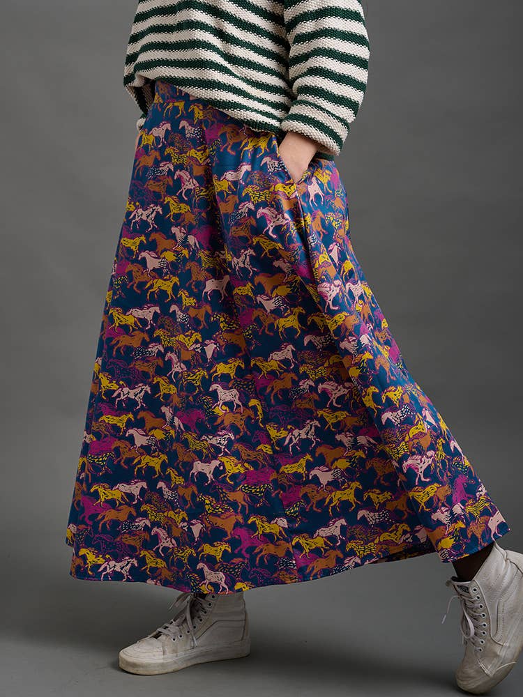 Lucinda Horse Maxi Skirt