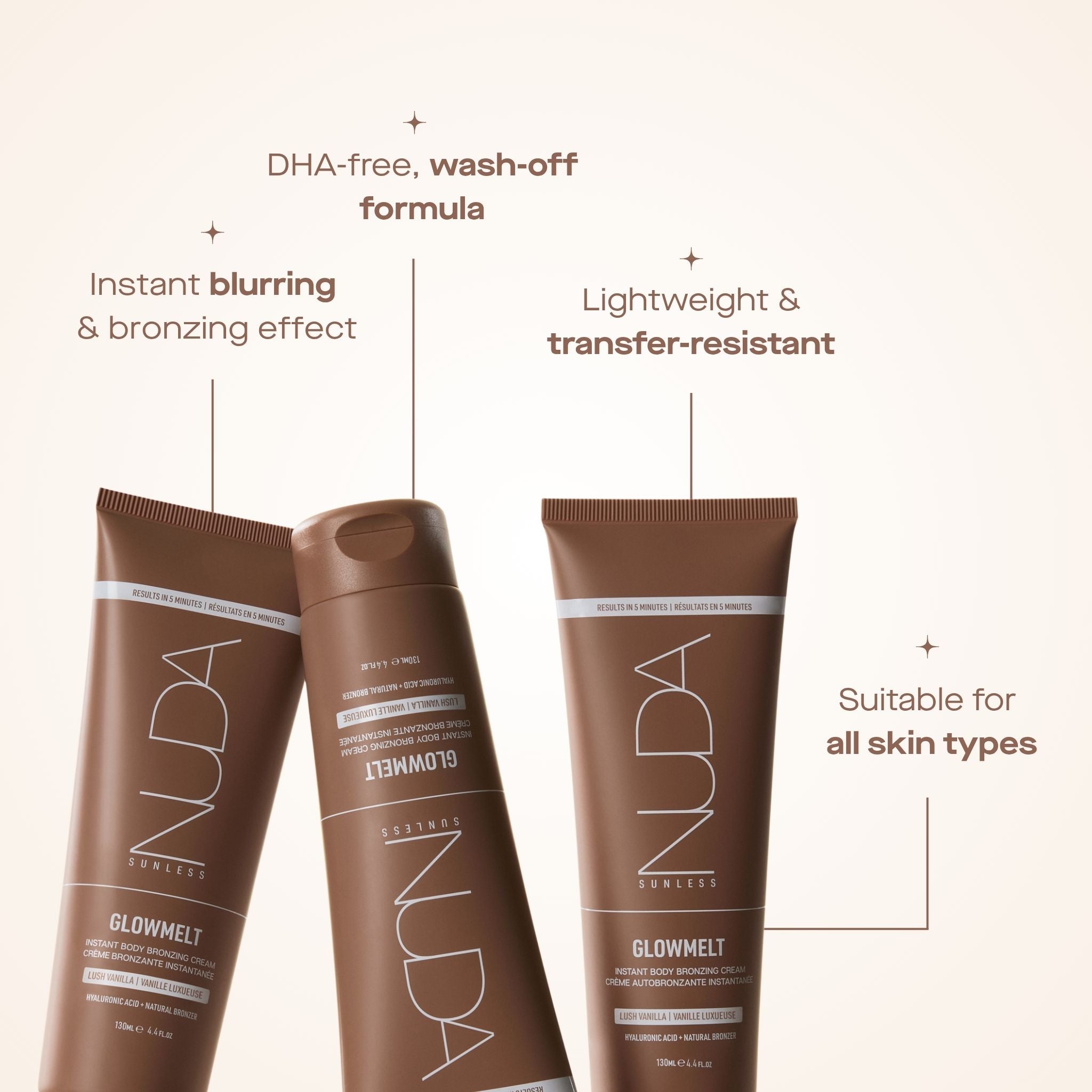 NUDA GlowMelt Instant Body Bronzing Cream