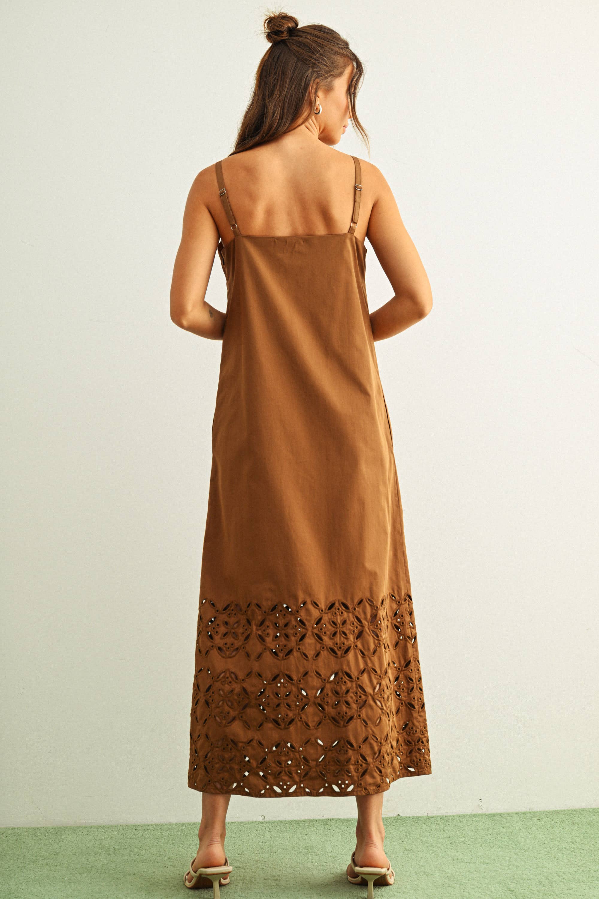 Mocha Cotton Maxi Dress