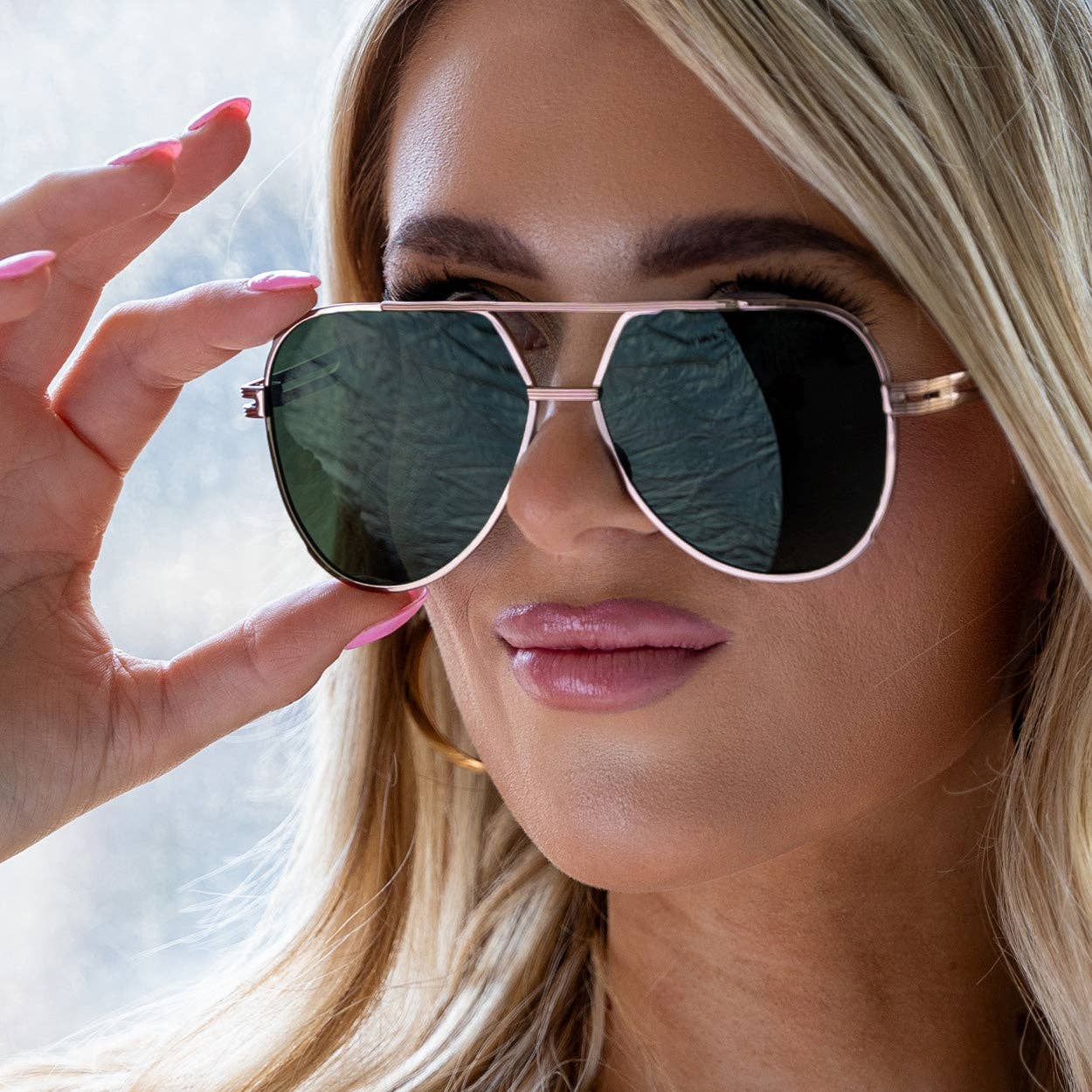 Olive Aviator Sunglasses