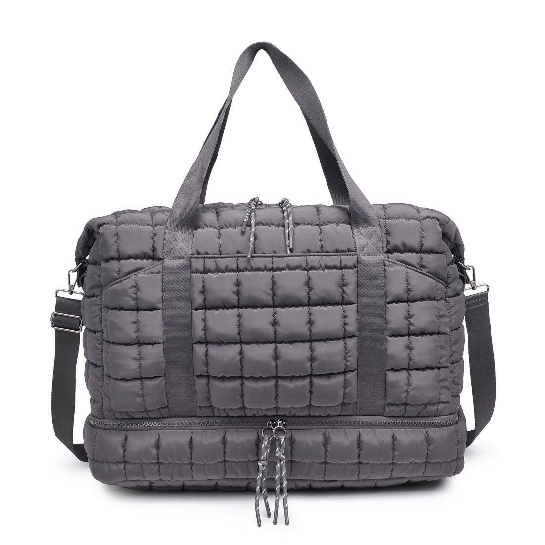 Globetrotter Quilted Nylon Puffer Travel Weekender Bag