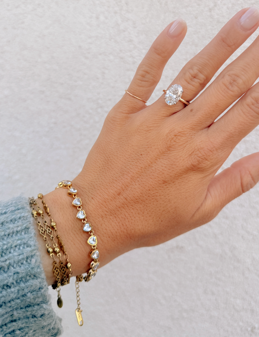 Heart Bezel Bracelet