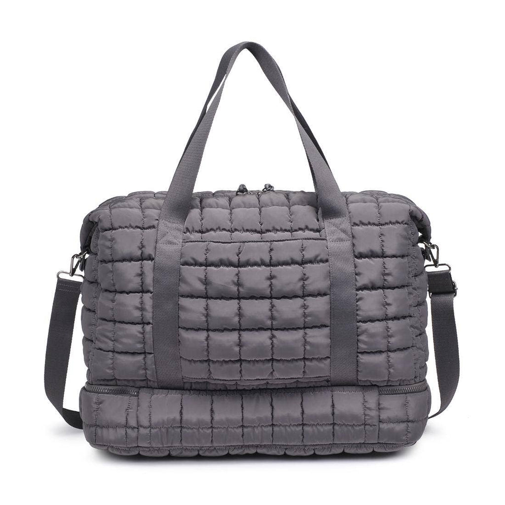 Globetrotter Quilted Nylon Puffer Travel Weekender Bag