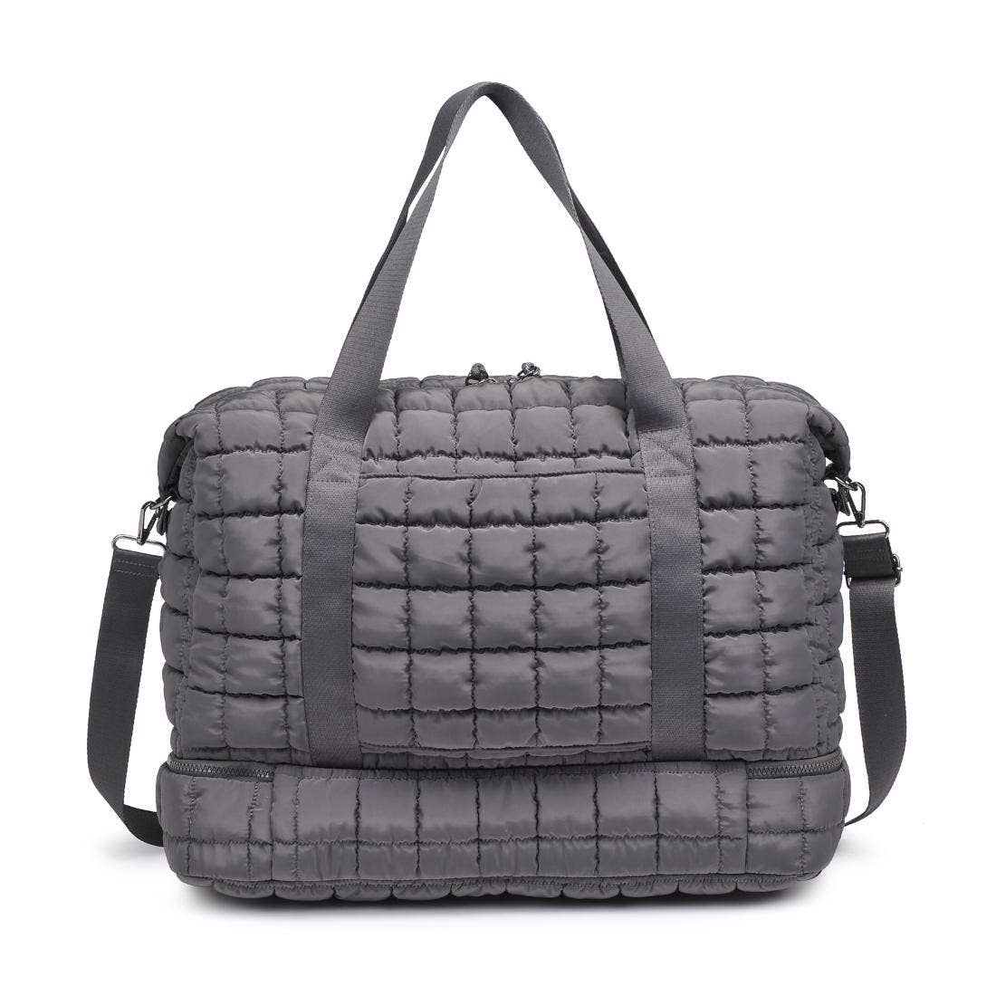 Globetrotter Quilted Nylon Puffer Travel Weekender Bag