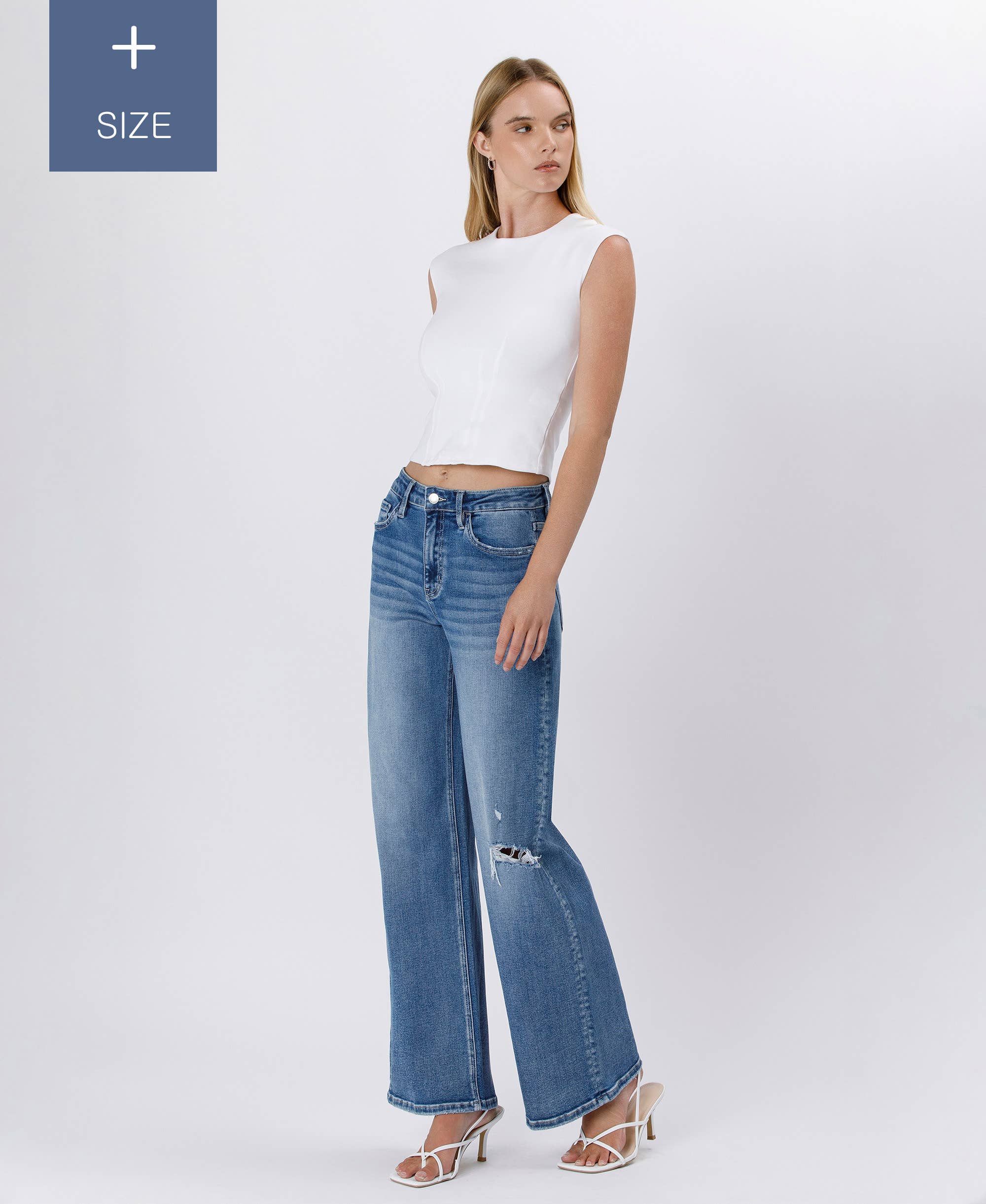 Super High Rise Baggy Wide Jeans