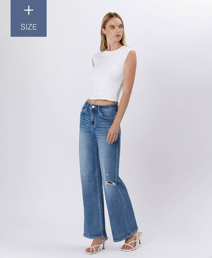 Super High Rise Baggy Wide Jeans
