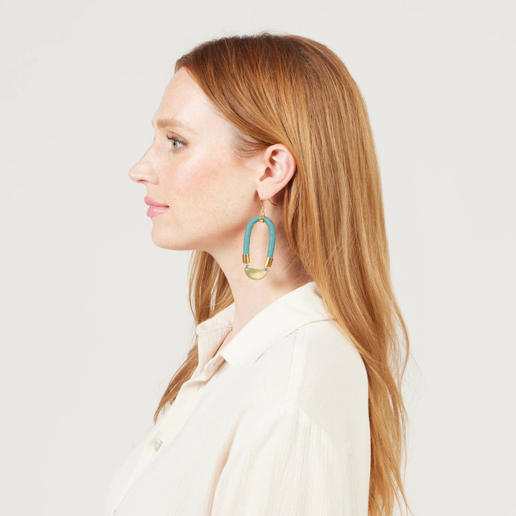 Elongated Textile Earrings
