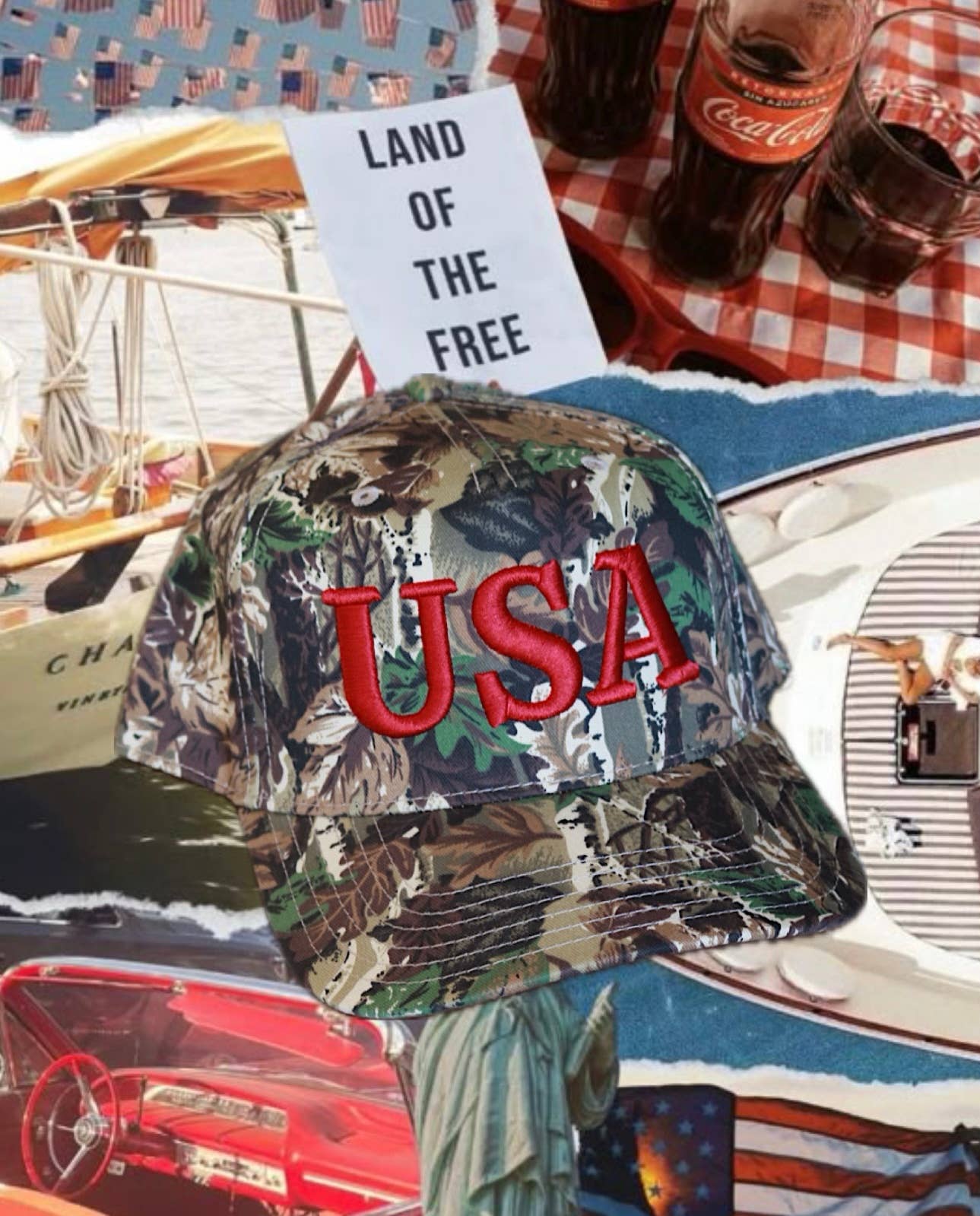 Camo USA Hat