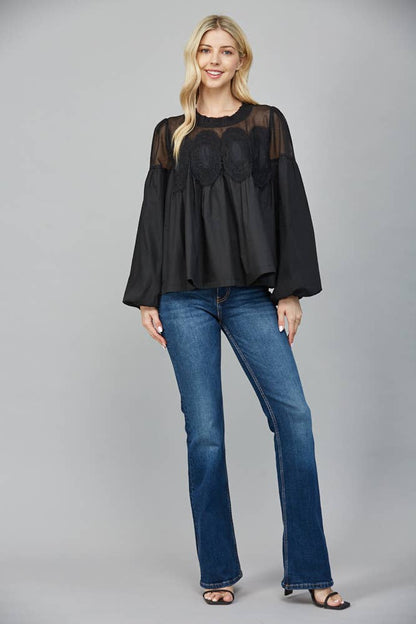 Lace Mauve Blouse