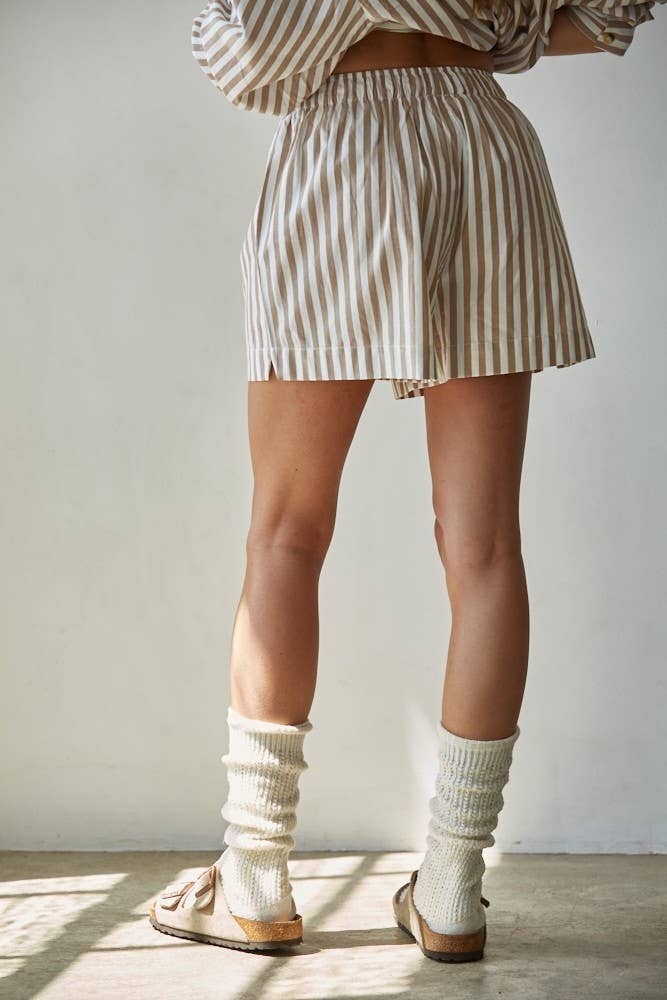 Cotton Striped Shorts