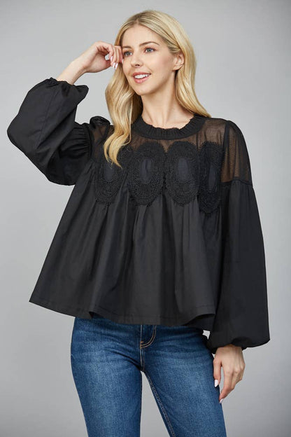 Lace Mauve Blouse