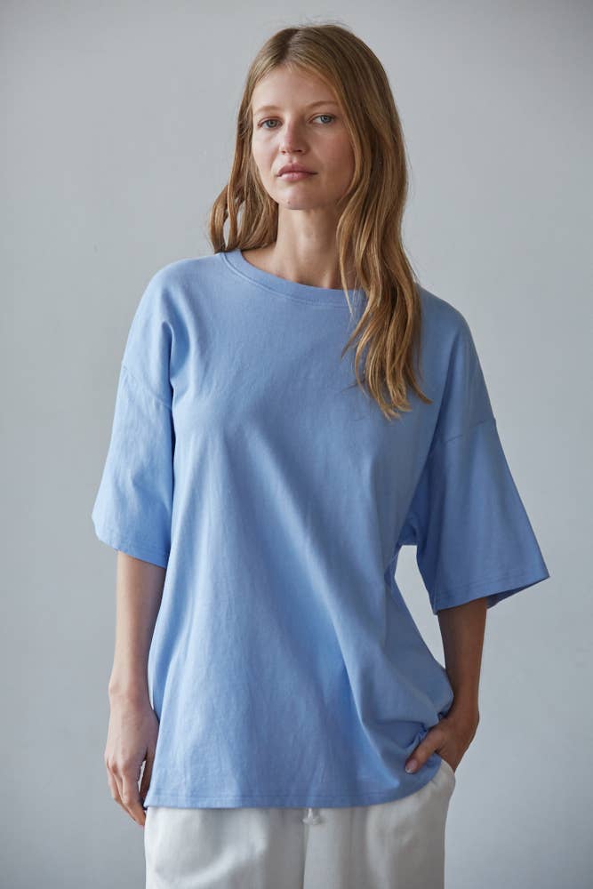Cotton Drop Shoulder Oversized Shirt