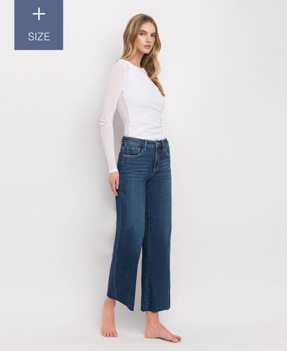 Mid Rise Wide Leg Jean