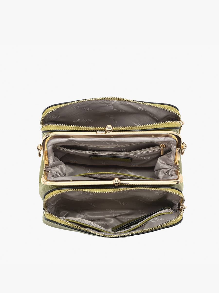 Snap Pouch Crossbody w/ Chain Strap