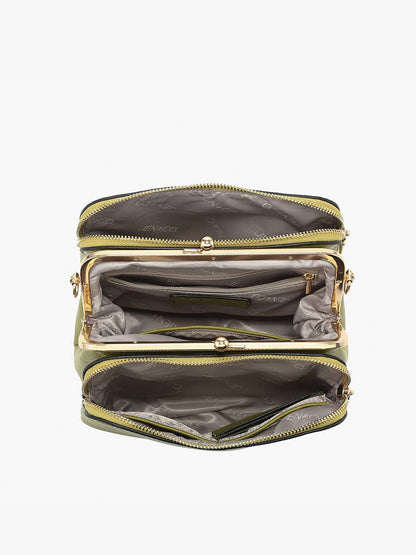 Snap Pouch Crossbody w/ Chain Strap