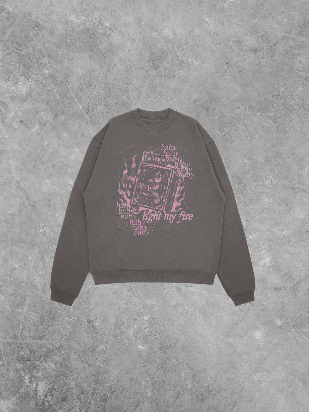 'Baby Light My Fire' Vintage Relaxed Sweatshirt
