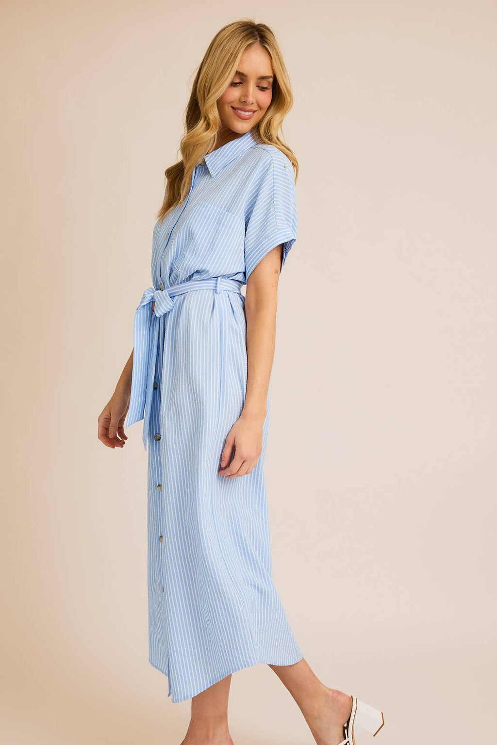 The Seabreeze Striped Shirt Dress