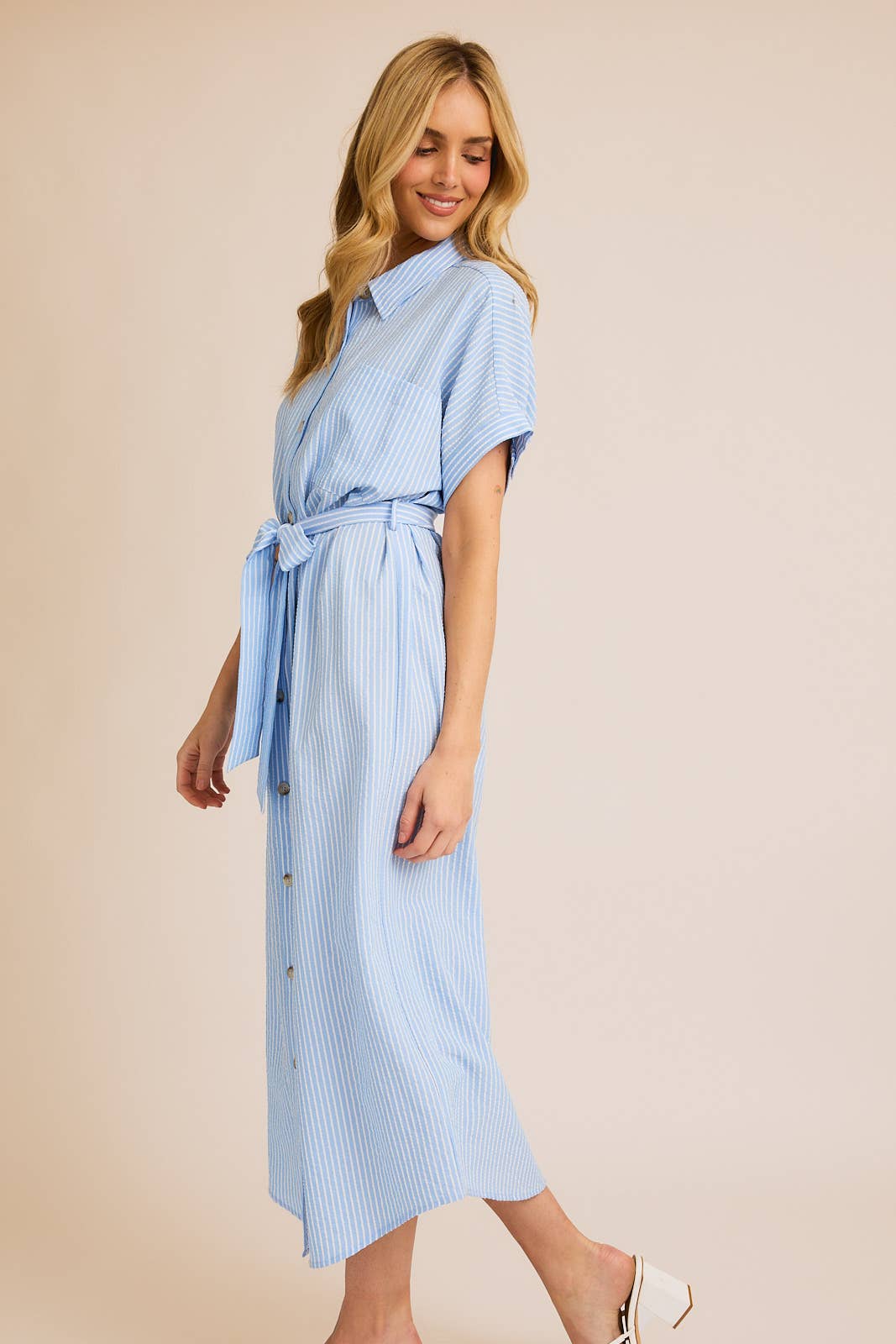 The Seabreeze Striped Shirt Dress