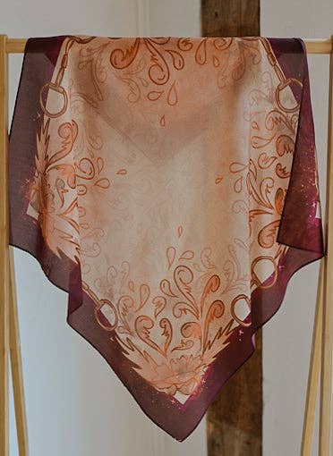 Snaffle Bit Wild Rag Scarf in Vintage Plum