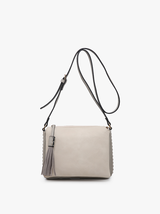 Two-Tone Crossbody w/ 3 Compartments