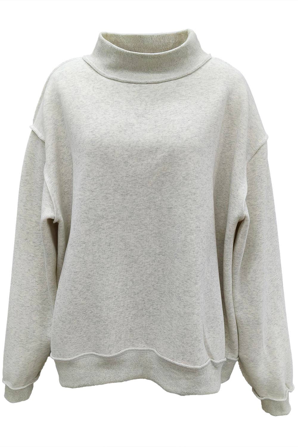 Blank Reversible Mock Neck Sweatshirt