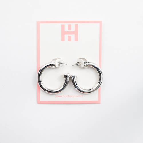 Small Silver Hoo Hoops