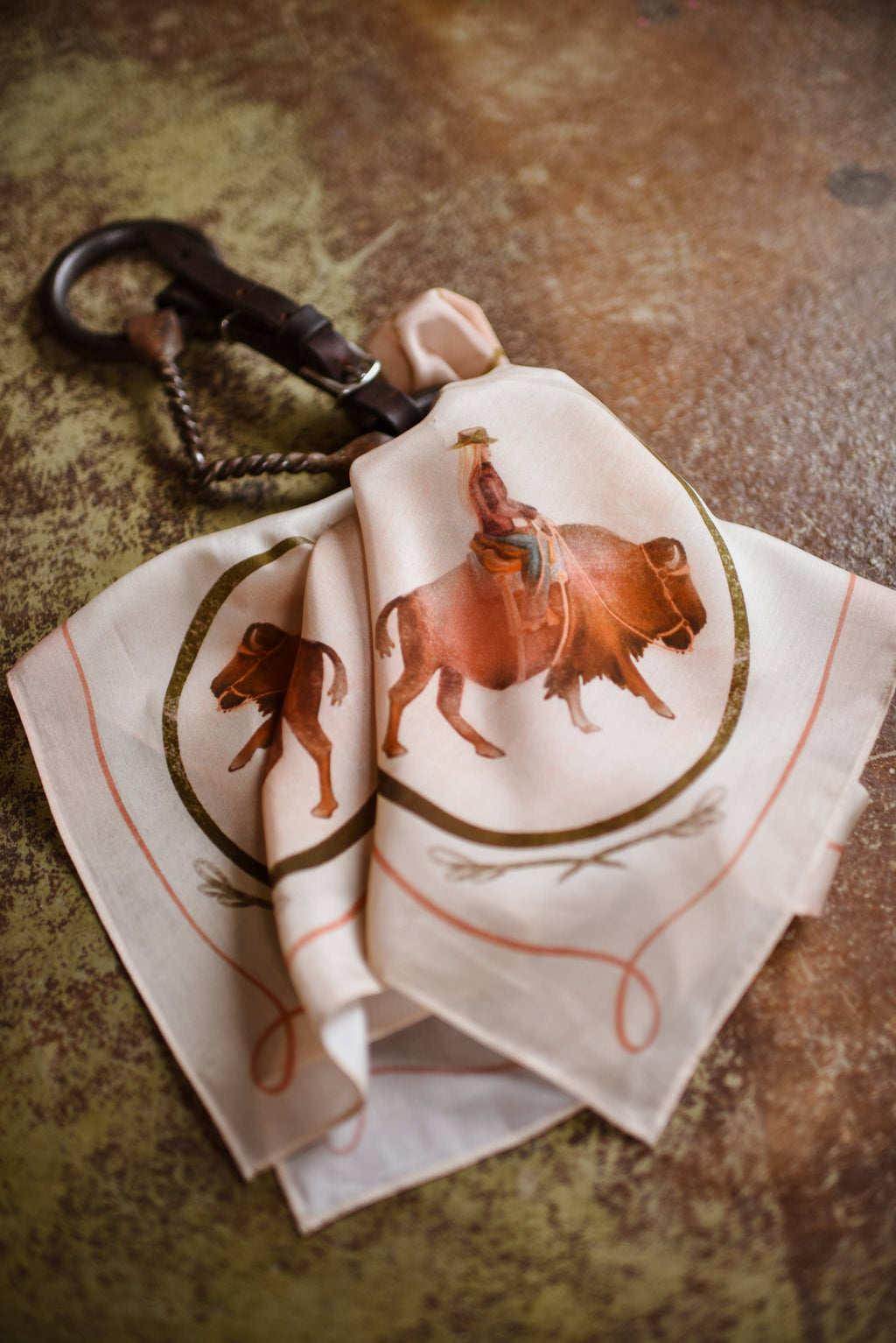 Roamin' Cowgirl Bison Western Scarf Wild Rag