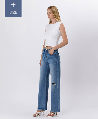 Super High Rise Baggy Wide Jeans