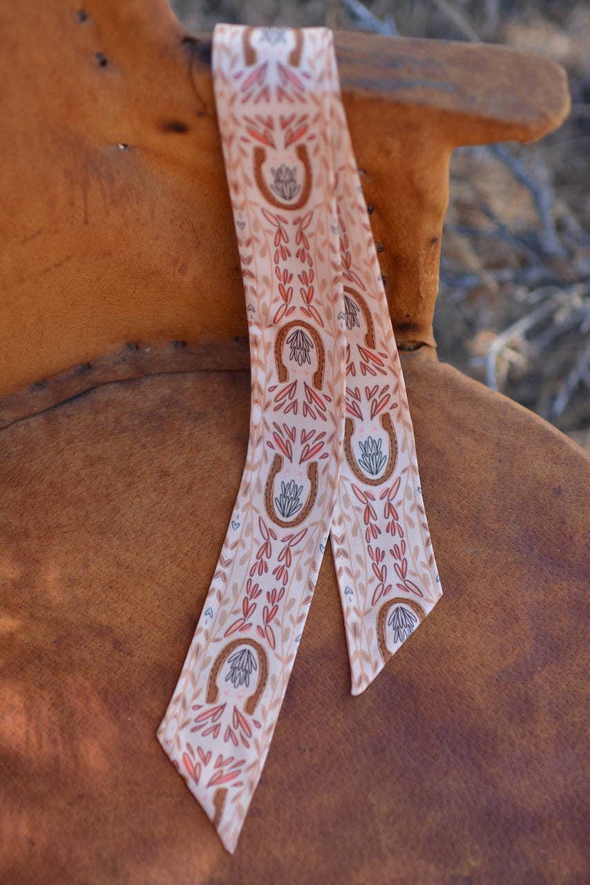 Western Harvest in Dusty Rose Silk Twilly