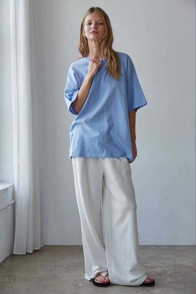 Cotton Drop Shoulder Oversized Shirt