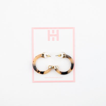 Small Tortoise Shell Hoo Hoops