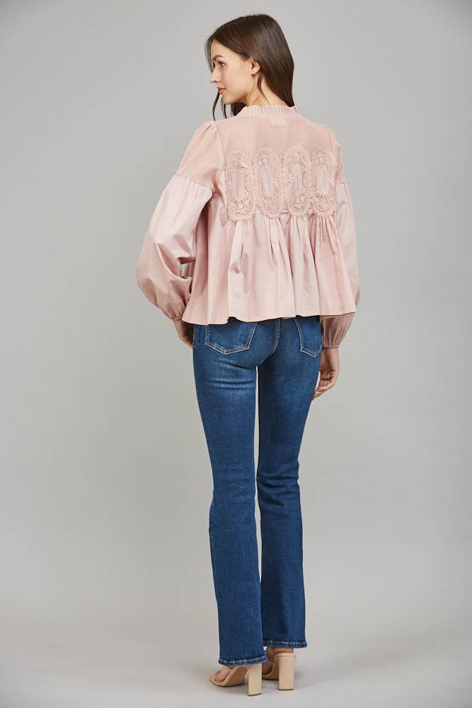 Lace Mauve Blouse