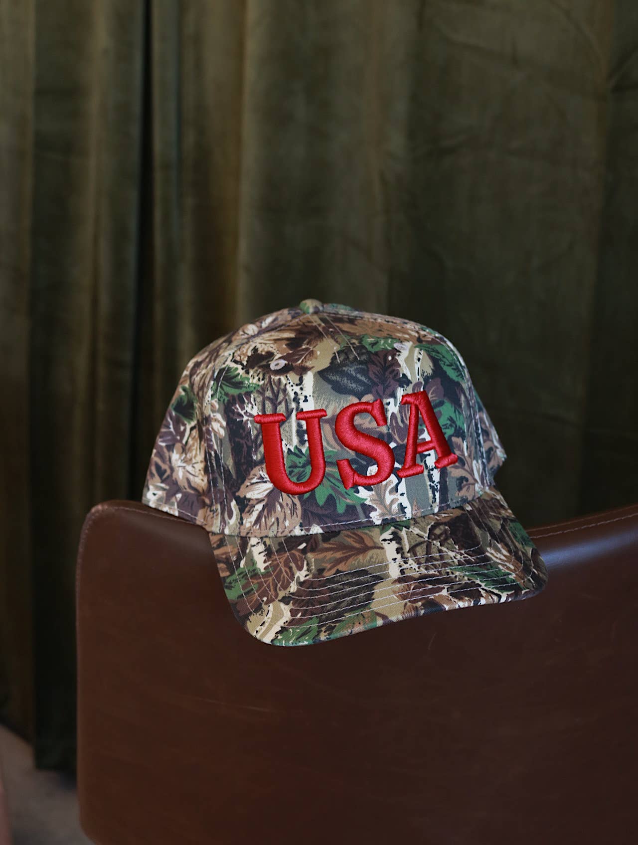 Camo USA Hat