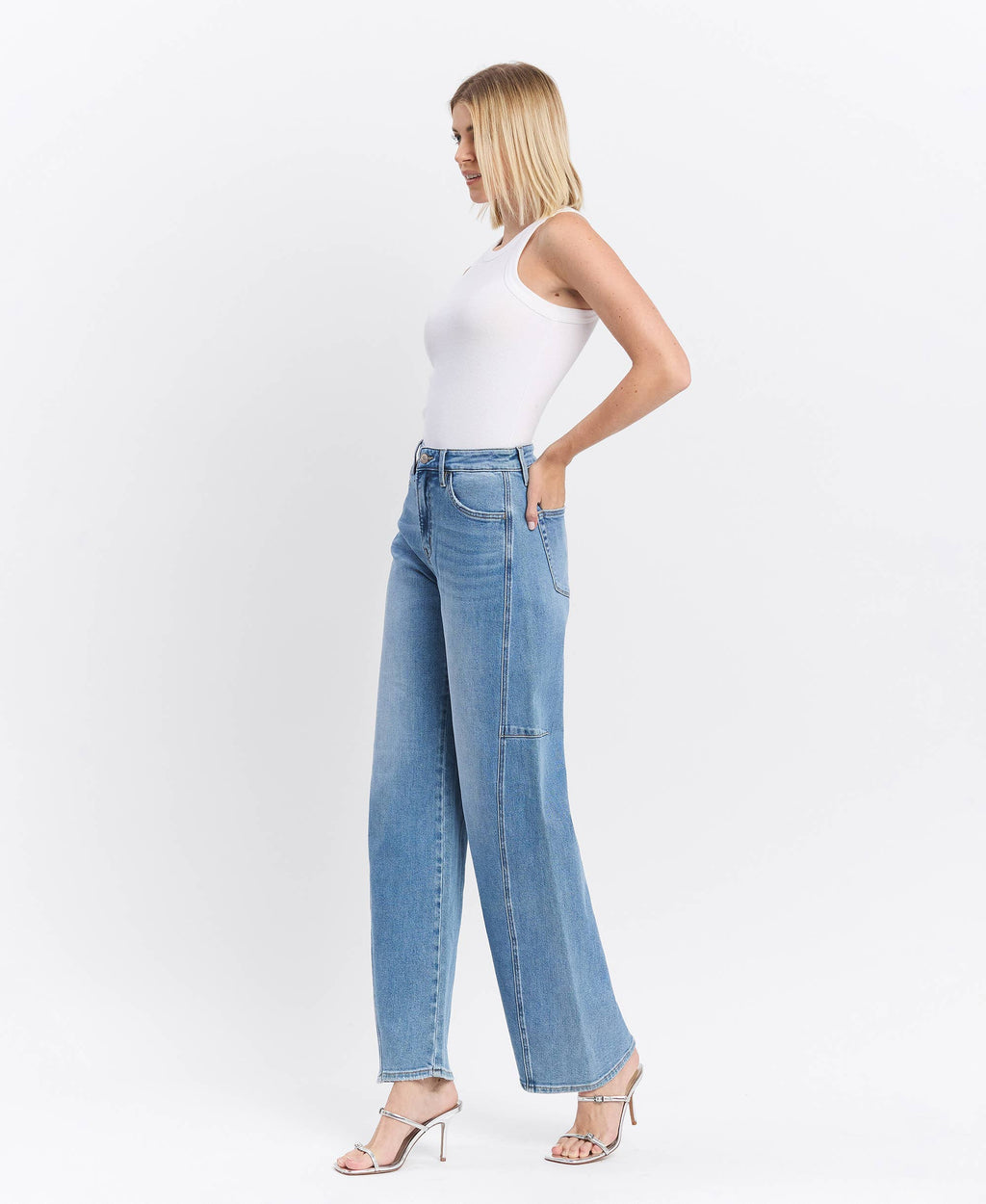 Super High Rise Wide Barrel Jeans