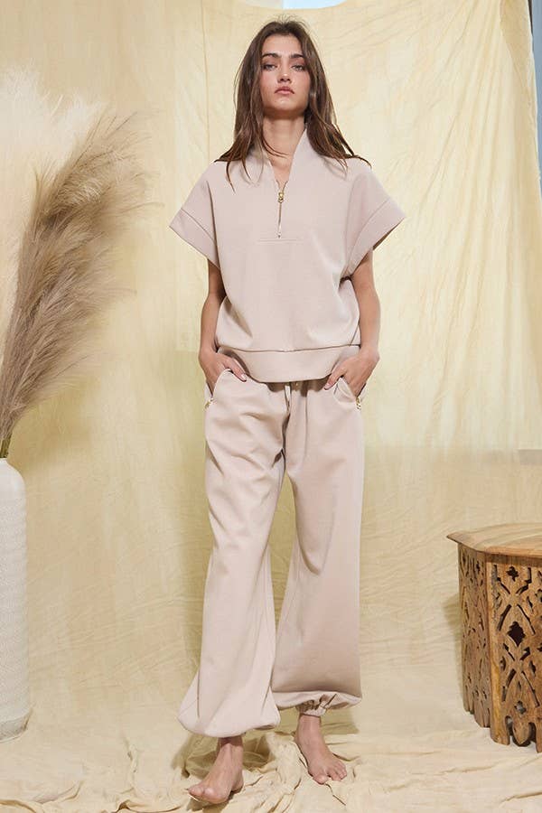 Scuba Drawstring High-Rise Jogger Pants