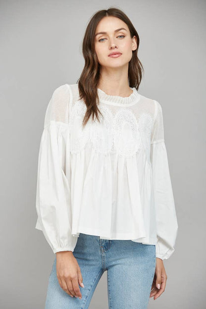 Lace Mauve Blouse