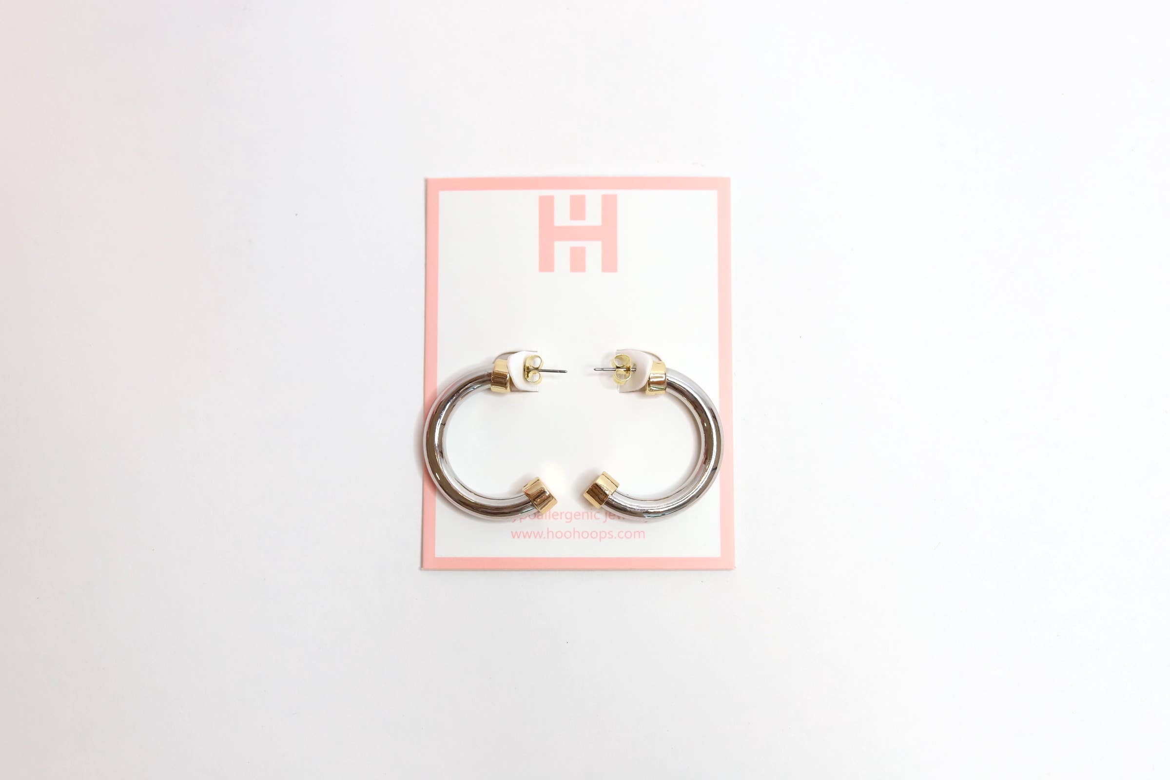 Small Silver & Gold Hoo Hoops