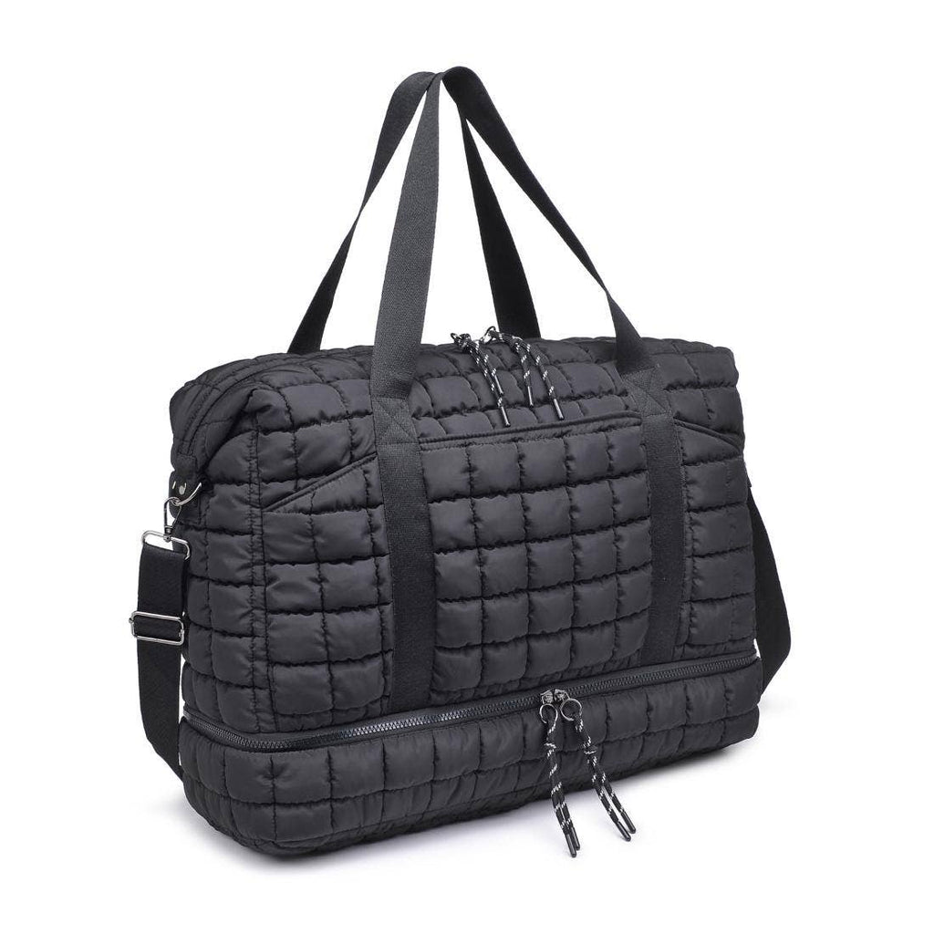 Globetrotter Quilted Nylon Puffer Travel Weekender Bag