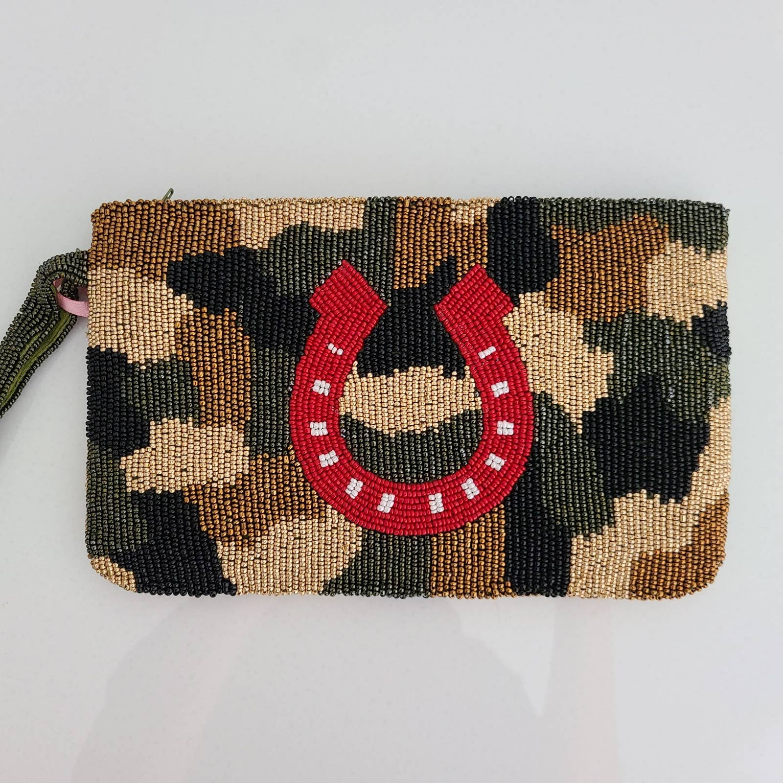 Horse Shoe Beaded Clutch