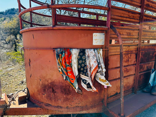 Cosmic Cowgirl Silk Western Cowgirl Wild Rag Scarf