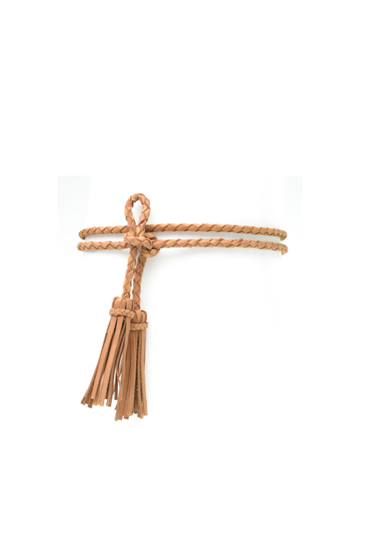 Fringe Soga Belt - Cognac
