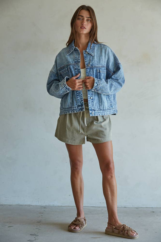 Denim Button Down Jacket