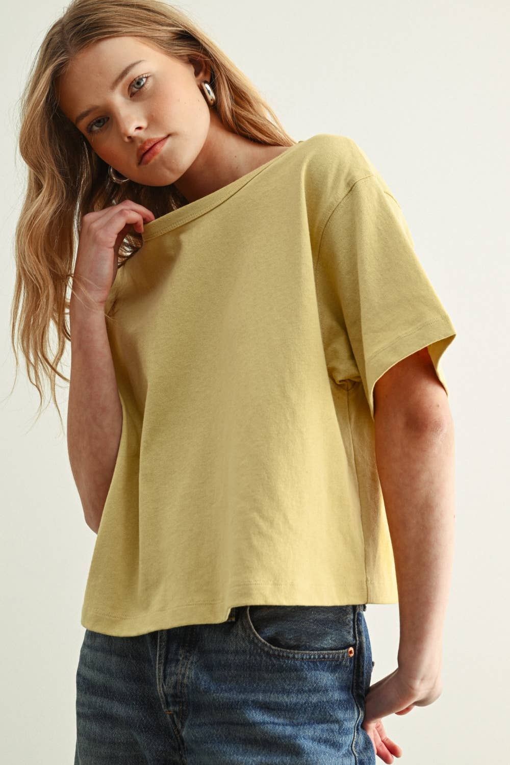 Short Sleeve Linen Knitted Top