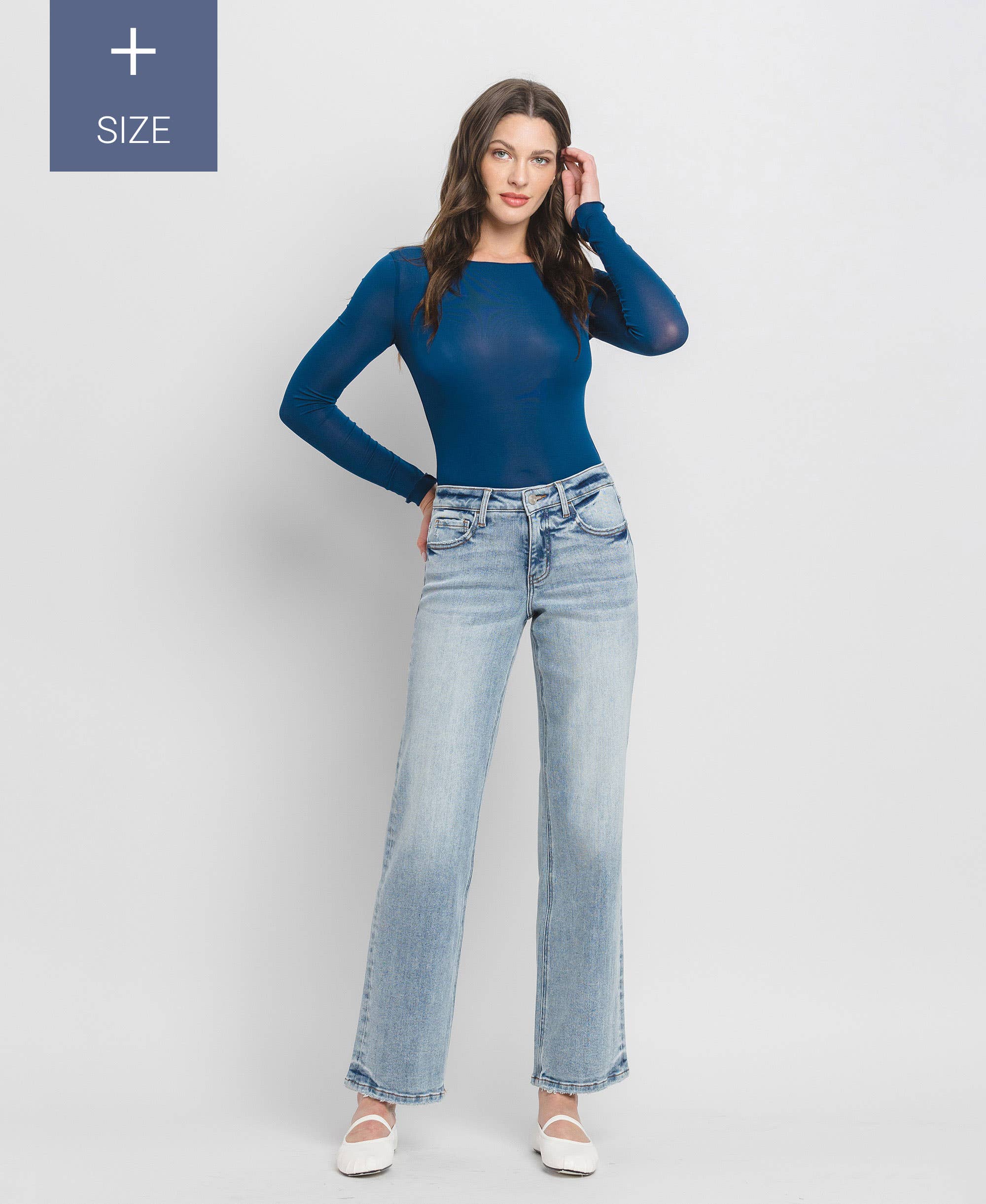 Mid-Rise Jeans with Tummy Control