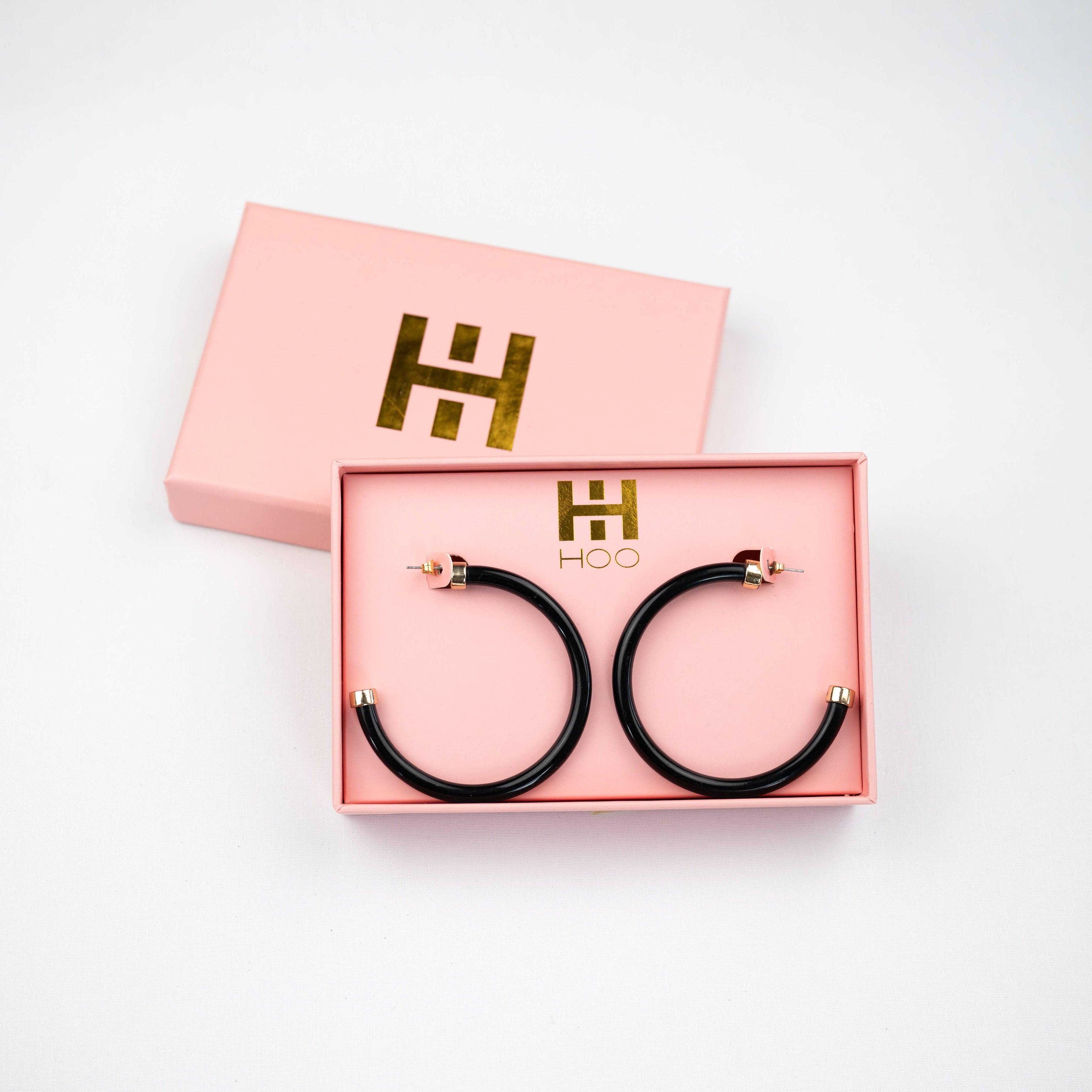 Large Black Hoo Hoops
