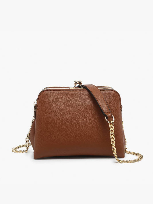 Snap Pouch Crossbody w/ Chain Strap